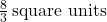 \frac{8}{3} \, \text{square units}